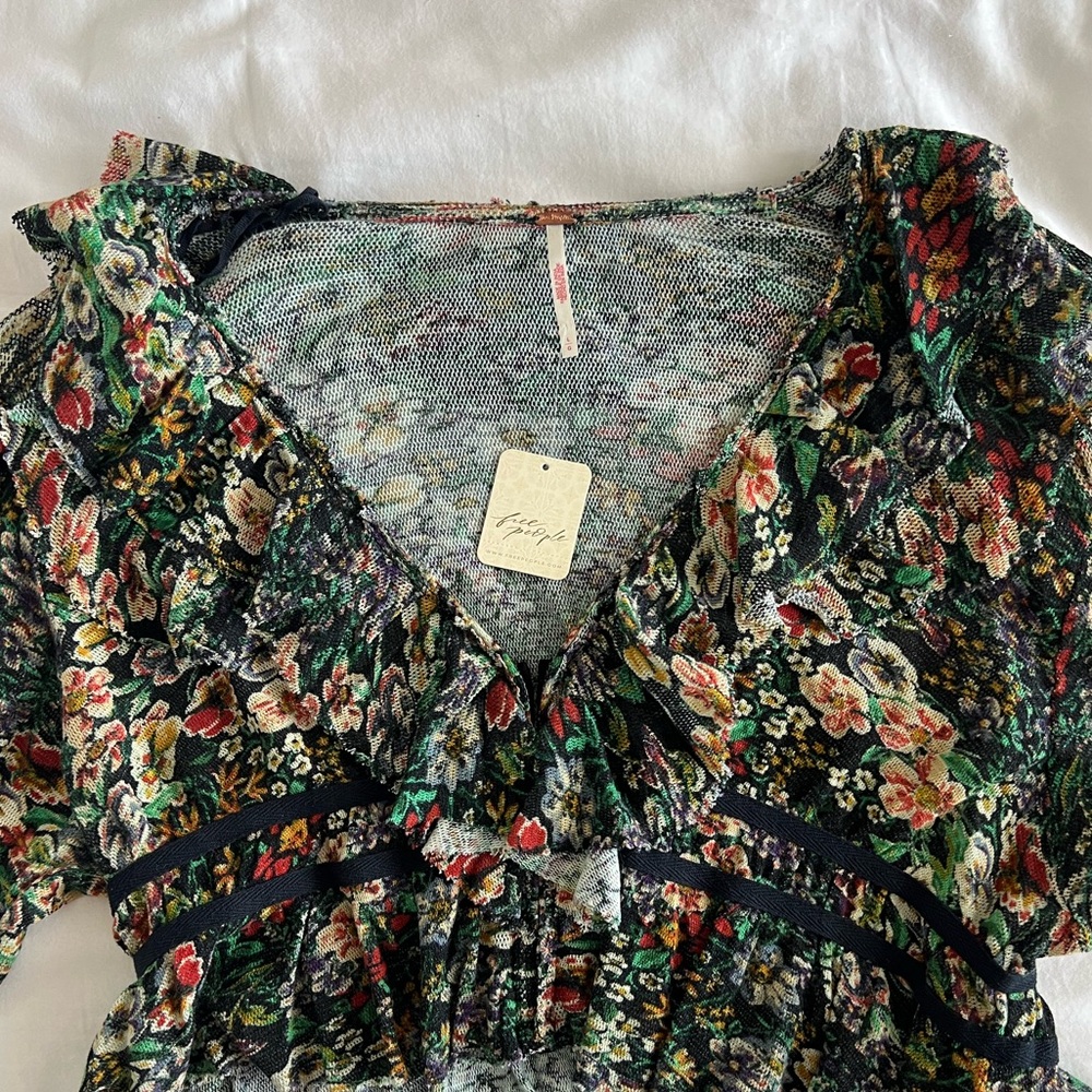 Free People floral loose top